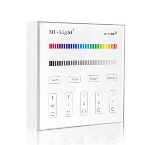 LED valdiklio valdymo panelė RGBW, 4 zonų, bevielė, Mi Light ML-RGBW-PANEL-B3