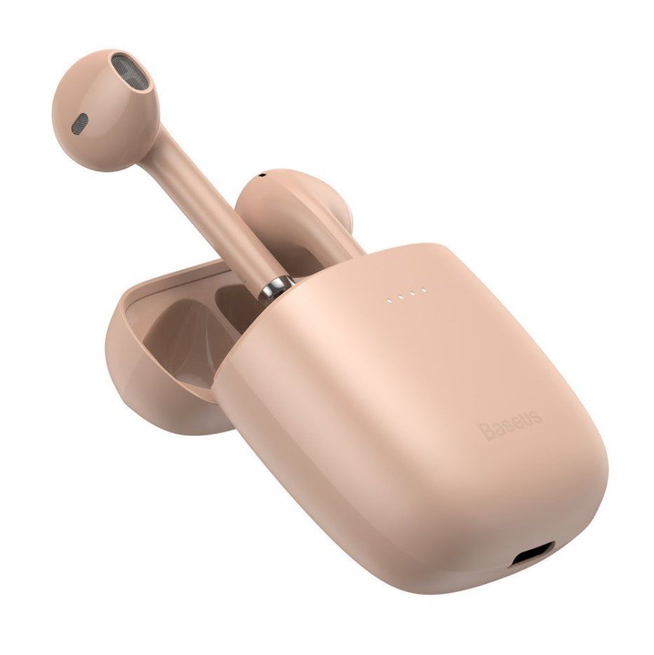 Belaidės Bluetooth ausinės True Wireless W04 Pro su įkrovimo dėklu, rožinės NGW04P-04 6953156215368