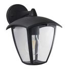 Outdoor wall mounted luminaire for E27 lamp, WENA, IP54, top side mount, black, ORO