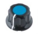 Knob for potentiometer Ø19mm plastic blue with white mark