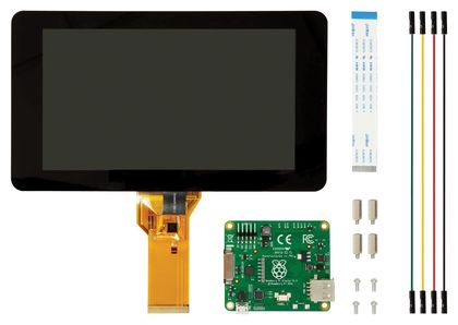 LCD ekrano modulis 7" lietimui jautrus skirtas Raspberry PI kompiuteriams RASPBERRYPI-DISPLAY 4250236811932; 640522710386; 640522710829