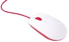 USB laidinė pelė, oficiali Raspberry, balta/raudona