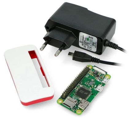 Mini kompiuterio Raspberry Pi Zero W komplektas su korpusu ir maitinimo šaltiniu RASPBERRY-PI-Z-W/KIT 5904422344948