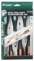 6 Pcs Pro-Soft Screwdriver (SL- &PH), SD-2301 Pro'sKit