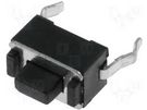 Tact swich; OFF-(ON) nonfixed; 2pins; 0.05A/12 VDC; SPST-NO; 3x6mm, THT; H=5.0mm