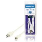 High Speed HDMI Cable with Ethernet HDMI Connector - HDMI Mini Male 1.00 m White VLMB34500W10