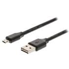 USB 2.0 Cable USB-A Male - Micro B Male 2.00 m Black VLMP60510B2.00