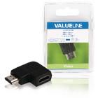 High Speed HDMI with Ethernet Adapter Angled Right HDMI Connector - HDMI Female Black VLVB34904B