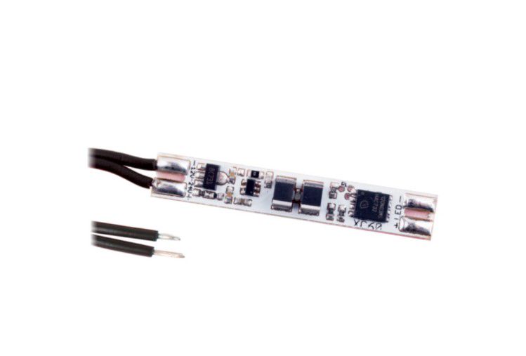 LED juostos jungiklis 12-24Vdc, 5A, ON-OFF, montuojamas į profilį, su 2m ilgio laidu WYL-XC60-NI-02W 5900652145133