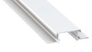 Profilis aliuminis baltas LED juostoms įleidžiamas, priglaistomas, ZATI, 2.02m LUMINES
