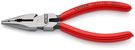 KNIPEX 08 21 145 Needle-Nose Combination Pliers plastic coated black atramentized 145 mm