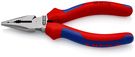 KNIPEX 08 22 145 Needle-Nose Combination Pliers with multi-component grips black atramentized 145 mm