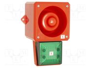 Signaller: lighting-sound; 48VDC; siren,flashing light; LED; IP66 CLIFFORD & SNELL