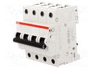 Circuit breaker; 230/400VAC; Inom: 4A; Poles: 4; Charact: C; 6kA ABB