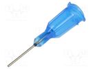 Needle: steel; 0.5"; Size: 22; straight; Mounting: Luer Lock METCAL