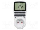 Programmable time switch; 16A; 135x60x75mm; 3.68kW; 50÷60Hz QOLTEC