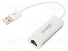 USB to Fast Ethernet adapter; USB 2.0; PnP; white SAVIO