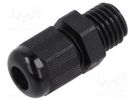 Cable gland; without nut; M12; 1.5; IP68; polyamide; black TE Connectivity