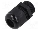 Cable gland; without nut; M20; 1.5; IP68; polyamide; black TE Connectivity