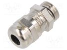 Cable gland; without nut; M12; IP68; brass; Entrelec TE Connectivity