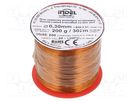 Coil wire; double coated enamelled; 0.3mm; 0.2kg; -65÷200°C INDEL