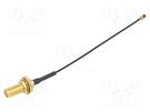 Cable: coaxial; Cable: 1.13 mm Micro-cable; 0.1m; AMC,SMA; female AMPHENOL RF