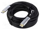 Cable; HDCP 2.2,HDMI 2.0,optical; HDMI plug,both sides; 20m Goobay