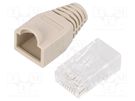Plug; RJ45; Cat: 6a; gold-plated; Layout: 8p8c; for cable; straight LOGILINK