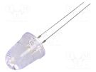 LED; 10mm; white warm; 8°; Front: convex; 2.9÷3.4V; No.of term: 2 OPTOSUPPLY