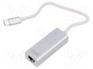 USB to Fast Ethernet adapter; USB 3.0; 10/100/1000Mbps; white DIGITUS