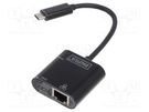 USB to Fast Ethernet adapter; USB 3.0; 10/100/1000Mbps; black DIGITUS