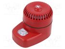 Signaller: lighting-sound; siren,flashing light; LED; red; IP65 EATON ELECTRIC