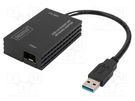 USB to Fast Ethernet adapter; USB 3.0; 10/100/1000Mbps; black DIGITUS