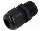 Cable gland; without nut; NPT1/2"; IP68; polyamide; black TE Connectivity