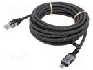 Cable; USB 3.1; RJ45 plug,USB C plug; 10m; 1Gbps; Øcable: 5.6mm Goobay