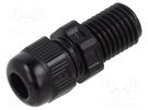 Cable gland; with long thread; M12; 1.5; black OBO BETTERMANN