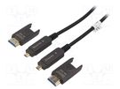 Cable; HDCP 2.2,HDMI 2.0,optical; LSZH; 15m; black DIGITUS