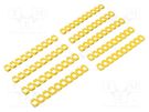 Markers; Marking: A..C; 5.6÷7.4mm; PVC; yellow; push-in Goobay