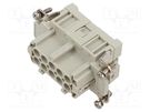 Connector: HDC; contact insert; female; CCE; PIN: 10; 10+PE; 16A ILME
