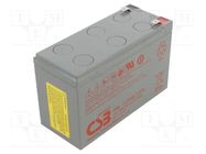 Re-battery: acid-lead; 12V; 9Ah; AGM; maintenance-free; 34W CSB BATTERY