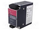 Power supply: switched-mode; for DIN rail; 180W; 24VDC; 7.5A; 87% TRACO POWER