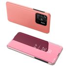 Clear View Case cover for Xiaomi Redmi 10C cover with a flap pink, Hurtel