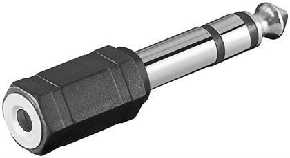 Headphone adapter, AUX jack, 6.35Ā mm to 3.5Ā mm, 6.35 mm male (3-pin, stereo) - 6.35 mm male (3-pin, stereo) > 3.5 mm female (3-pin, stereo) 11100