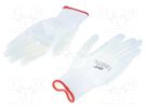 Protective gloves; Size: XL; white AVIT