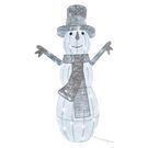 LED Christmas snowman, rattan, 82 cm, indoor, cool white, timer, EMOS
