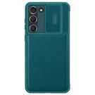 Nillkin Qin Leather Pro Case for Samsung Galaxy S23+ cover with flap camera cover green, Nillkin