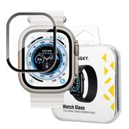 Wozinsky Full Glue Tempered Glass Apple Watch Ultra 49mm 9H Full Screen Tempered Glass with Black Frame, Wozinsky