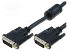Cable; dual link; DVI-I (24+5) plug,both sides; PVC; 1.8m; black VCOM