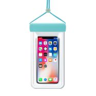 Waterproof phone case 115 mm x 220 mm pool beach bag light blue, Hurtel