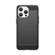 Flexible carbon pattern case for iPhone 15 Pro Max Carbon Case - black, Hurtel